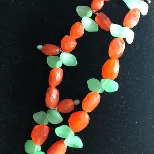 Double strand carnelein stone bracelet